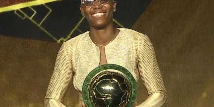 Asisat Oshoala wins again as she Dedicates Record Fifth CAF Award To Super Falcons 92 Asisat Oshoala wins again as she Dedicates Record Fifth CAF Award To Super Falcons