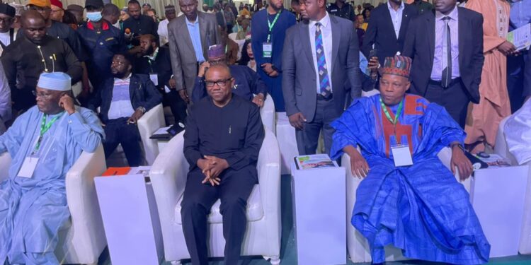 PHOTOS: Atiku, Obi, Kwankwaso sign peace agreement -- but Tinubu represented 92 PHOTOS: Atiku, Obi, Kwankwaso sign peace agreement — but Tinubu represented