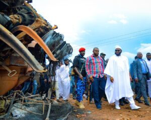 PHOTOS: Yahayo Bello visits scene of petrol tanker explosion 95 IMG 20220930 WA0025
