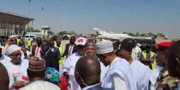 APC: Adamawa agog as Buhari arrives Yola to campaign for Tinubu 1 APC: Adamawa agog as Buhari arrives Yola to campaign for Tinubu