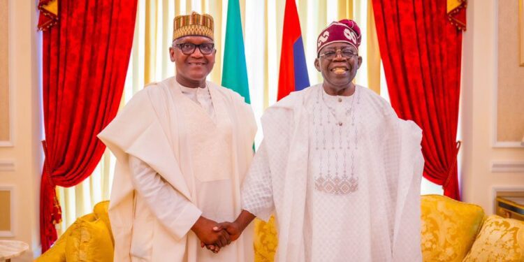 President Tinubu commends Dangote group over new gantry price of diesel 92 President Tinubu commends Dangote group over new gantry price of diesel