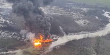 NAF destroys 13 illegal refineries 7 boats in Rivers, Bayelsa and Imo 100 NAF destroys 13 illegal refineries 7 boats in Rivers, Bayelsa and Imo