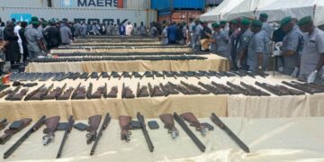 NCS intercepts 844 arms units, 12,500 ammunition worth N13.9bn from Turkey at Onne port, three arrested