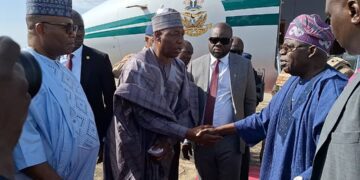 President Tinubu visits Borno over flooding, announces disaster relief fund