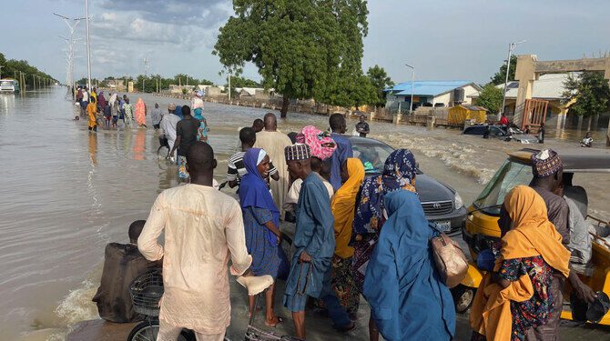 Displaced Bornu flood victims protest over lack of food, aid 92 Displaced Bornu flood victims protest over lack of food, aid