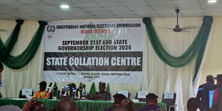 LIVE Updates: INEC begins collation of Edo poll results 92 LIVE Updates: INEC begins collation of Edo poll results