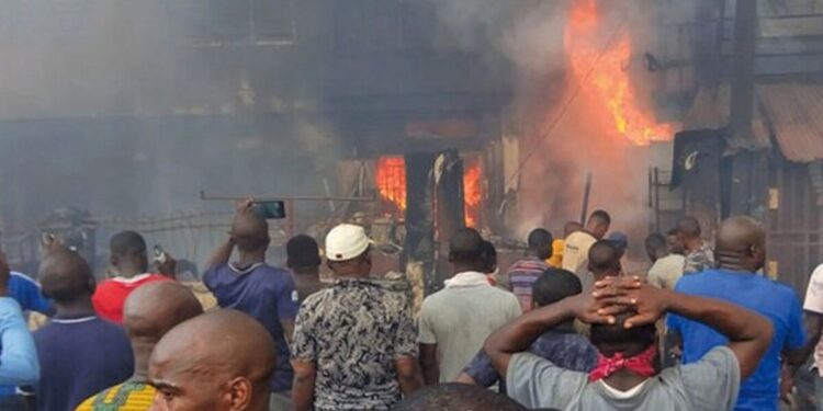 Lagos' Ajah market up in flames, goods worth millions razed 92 Lagos’ Ajah market up in flames, goods worth millions razed