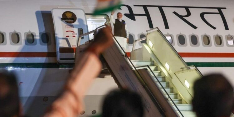 Indian Prime Minister, Narendra Modi arrives in Nigeria on first leg of three-nation visit