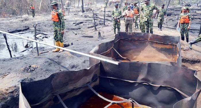 Nigerian troops destroy 19 illegal refineries, recover 138,000 litres of stolen crude 92 Nigerian troops destroy 19 illegal refineries, recover 138,000 litres of stolen crude
