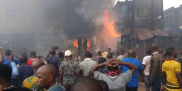 JUST IN: Fire guts Jabi wood market, goods worth millions destroyed