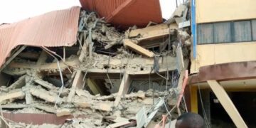 Tension mounts as Lagos public school building collapses in Ikorodu