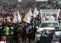 Pope Leo calls for peace in Cameroon as 120,000 gather for Mass in Douala