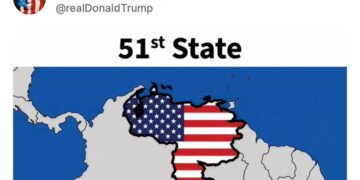 Trump posts image portraying Venezuela as America’s ‘51st state’