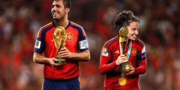 Spain make history as first nation to hold men's and women's World Cup titles at the same time 26 Spain make history as first nation to hold men’s and women’s World Cup titles at the same time
