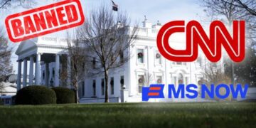Trump bars CNN, MS NOW, Politico from White House as reporters are turned away