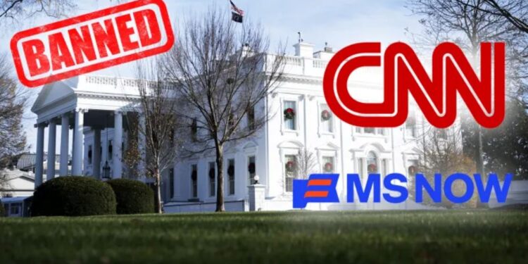 Trump bars CNN, MS NOW, Politico from White House as reporters are turned away 97 Trump bars CNN, MS NOW, Politico from White House as reporters are turned away