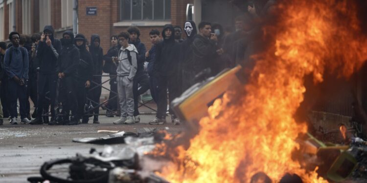 Teacher attacked with petrol as student protests spread across schools in France