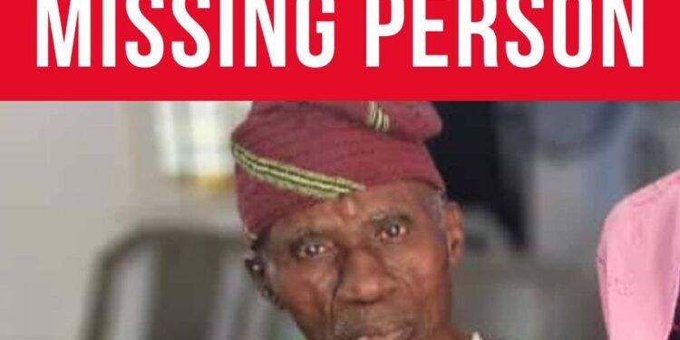 MISSING PERSON ALERT: 76-year-old man missing in Omu-Aran, Kwara State