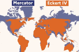 Mercator vs Eckert Africa Map